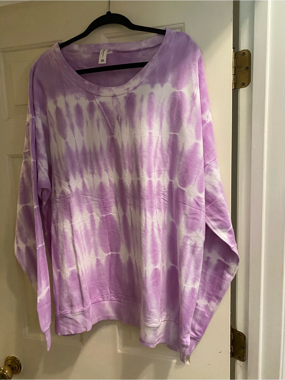XXL 2x Purple Tie-Dye Relaxed Crewneck Sweatshirt Sew In Love